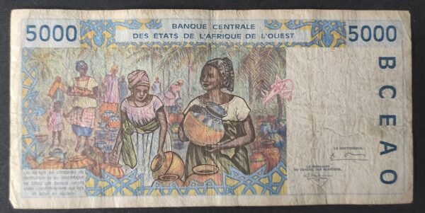 burkina faso bceao billet de 5000 francs 1995 pick 13