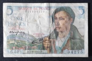 france billets de 5 francs berger du 05/08/1943 ref : f.05/03 (copie)