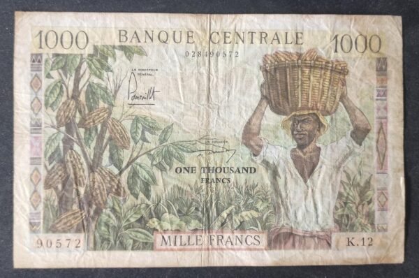 rare cameroun billet de 1000 francs 1962 pick 12 !
