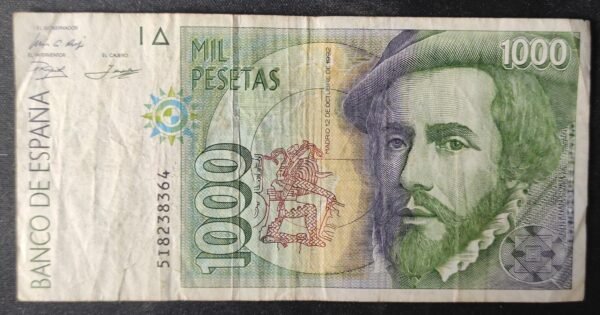 espagne billet de 1000 pesetas de 1992 pick 163 (copie)