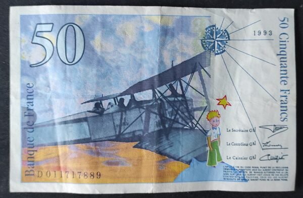 france billet de 50 francs saint exupery 1993 ref : f.72/02 (copie)