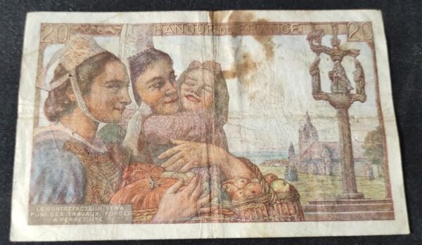 france billet de 20 francs pécheur du 21/05/1942 y.28 ref : f.13/02 (copie)