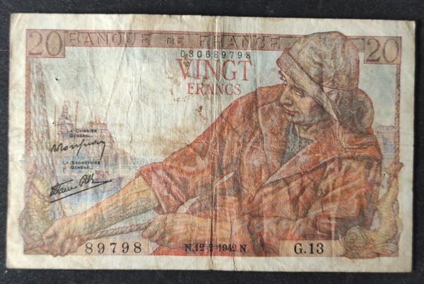 france billet de 20 francs pécheur 1er date 12/02/1942 g.13 ref : f.13/01 !