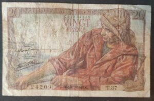 france billet de 20 francs pécheur du 24/09/1942 h.37 ref : f.13/03 (copie)