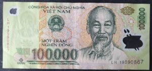 viet nam billet de 100 000 dong de 2019 polymère pick 122