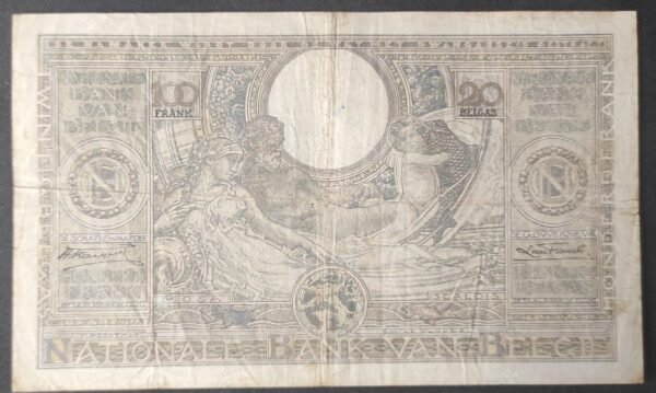 belgique billet de 100 francs 20 belgas du 12/11/1935 pick 107