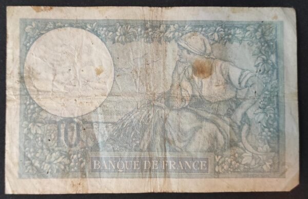 france billet de 10 francs minerve du 26/09/1940 b.76286 ref : f.07/15 (copie)