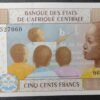 congo billet de 500 francs banque des etats de l'afrique centrale 2002 neuf unc
