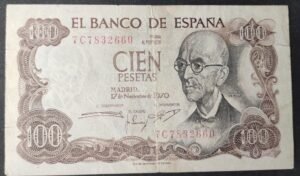 espagne billet de 100 pesetas du 17/11/1970 pick 152 (copie) espagne billet de 100 pesetas du 17/11/1970 pick 152 (copie)