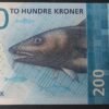 norvège billet de 200 kroner de 2016 pick 55 poisson pr neuf (copie)