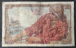france billet de 20 francs pécheur du 21/05/1942 f.22 ref : f.13/02 (copie)