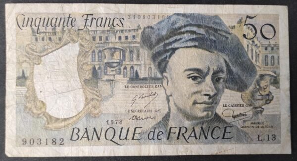 france billet de 50 francs quentin de la tour 1978 g.11 ref : f.67/03 (copie)