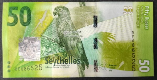 seychelles billet de 50 rupées 2016 pick