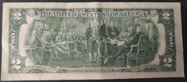 etats unis d'amérique usa billet de 2 dollars 1976 e (5) richmond virginie circulé